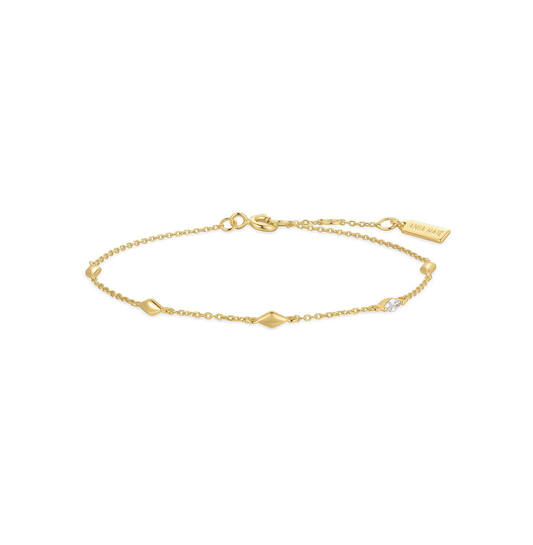  Melodic Poet - Armbanden met steen - Zilver / 14kt GP - Zirkonia - 18,5cm